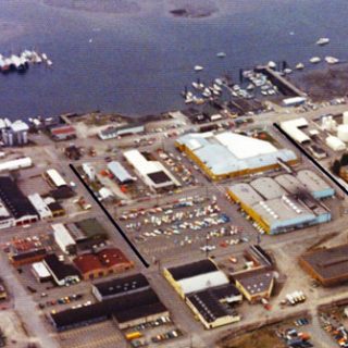 Aerial view of the Sea Mart building.