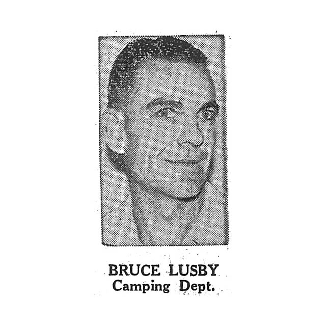 Bruce Lusby Camping Department