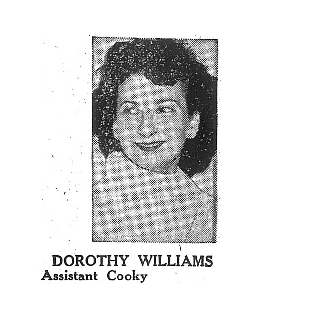 Dorothy Williams Assistant Cooky
