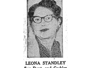 Leona Standley Sox Department and Cashier
