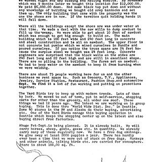 Old typewriter document with hand drawings of birds, cow and dog.